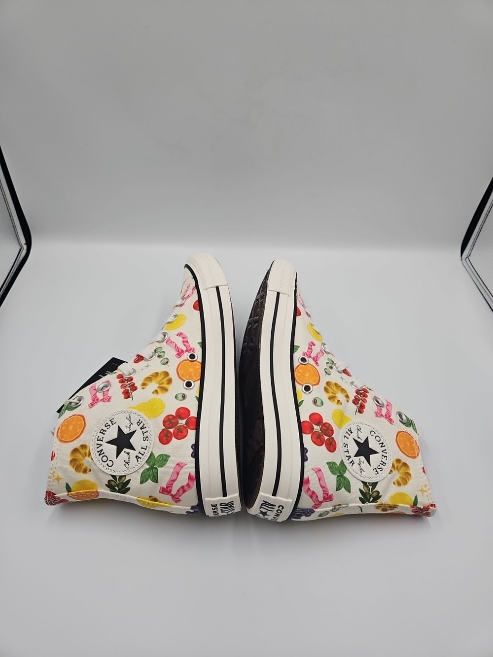 Converse High Top Sneakers White with Multicolor Fruit & Floral Print - Picture 6 of 8